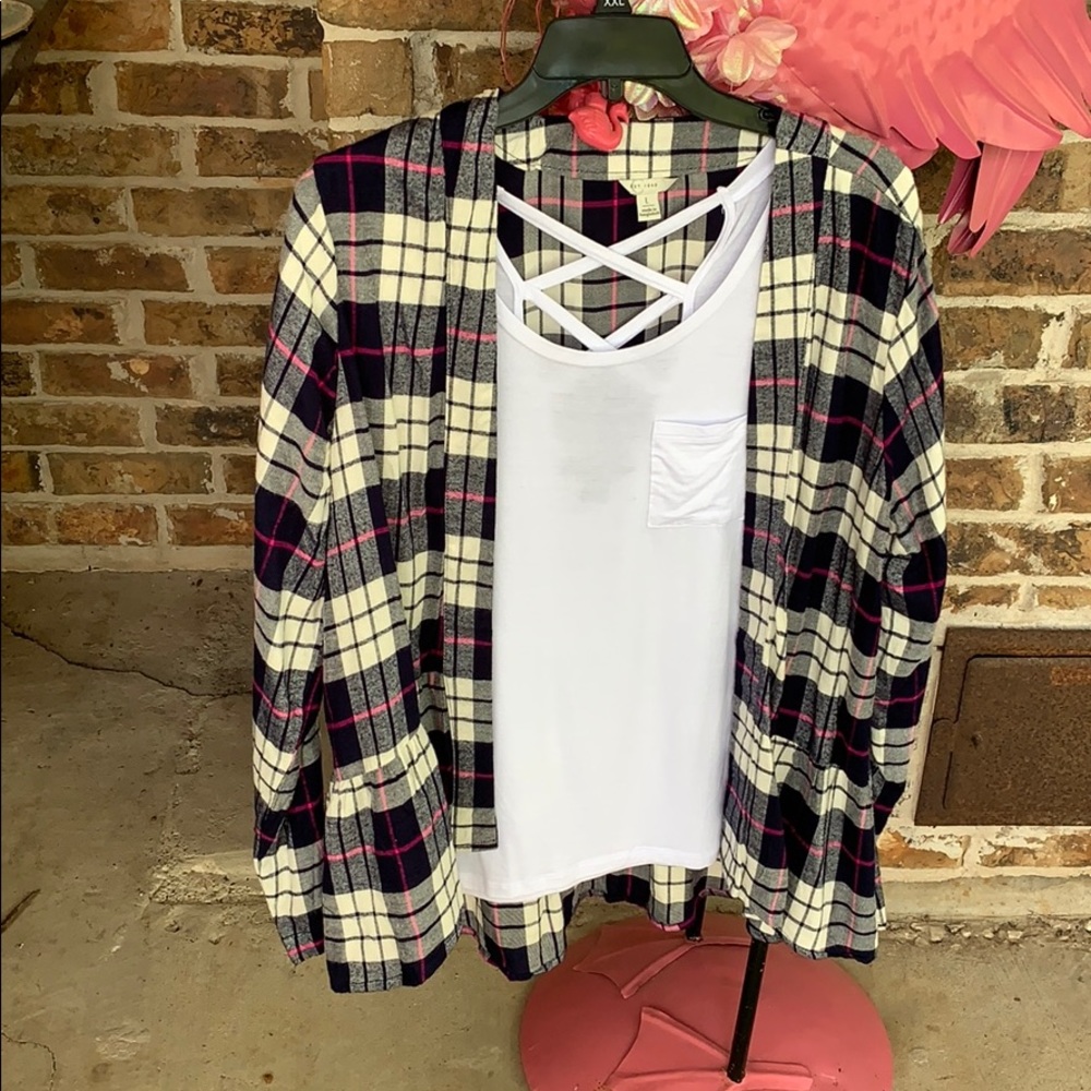 EST 1946 flannel cardigan